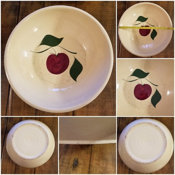 Vintage Watt Pottery Apple #39 Spaghetti Bowl - Picture 1 of 7